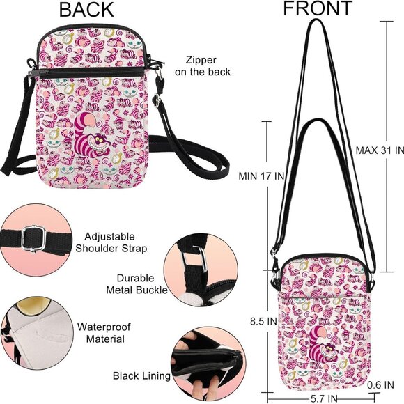 Elegant Cat Crossbody Bag with Adjustable Strap - Ultimate Gift for Cat Lovers - Picture 2 of 7